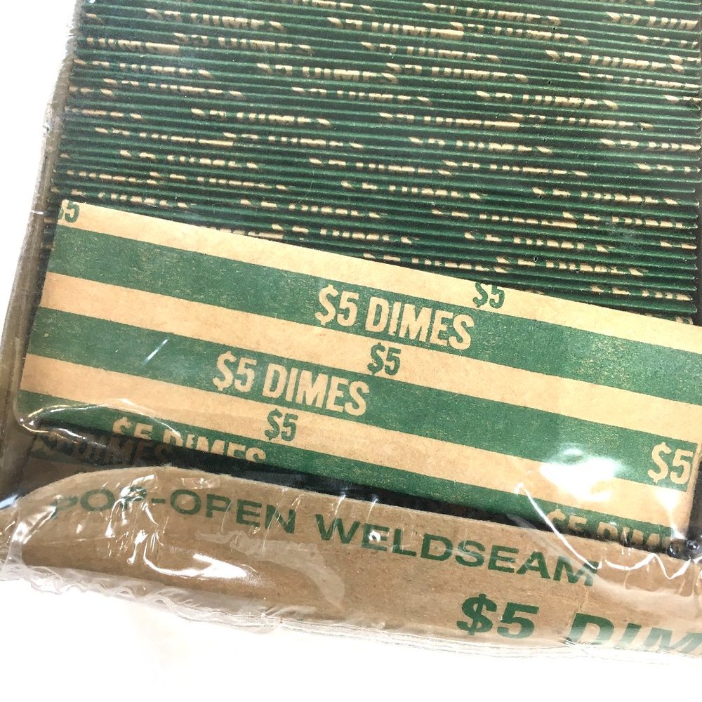 Coin Wrapper 1000 Flat Dime Pkg NWOT
